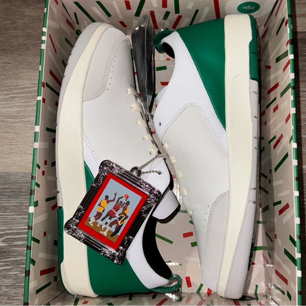 Men’s Air Jordan 2 Retro Low Nina Chanel Abney White Green